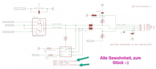 RS485 Schaltung mit Failsafe